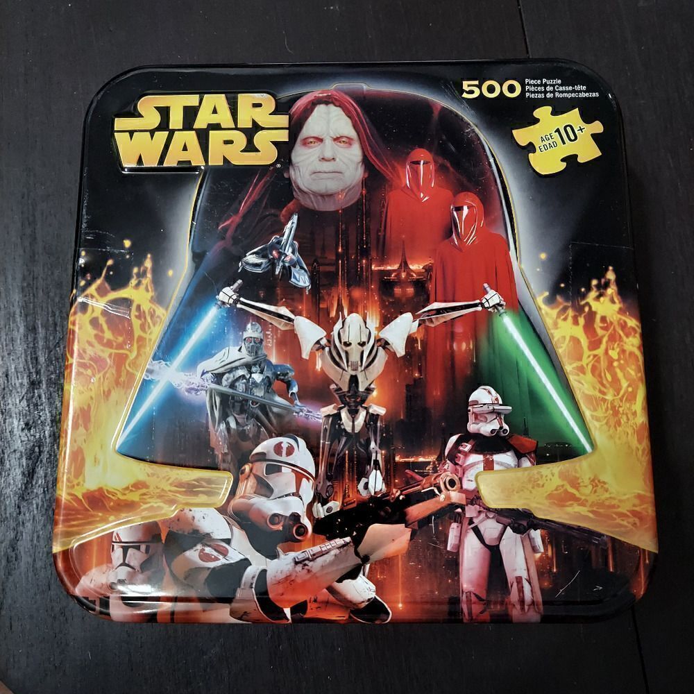 Hasbro STAR WARS 500-piece double-sided Jigsaw Puzzle in Collectible Tin 22"